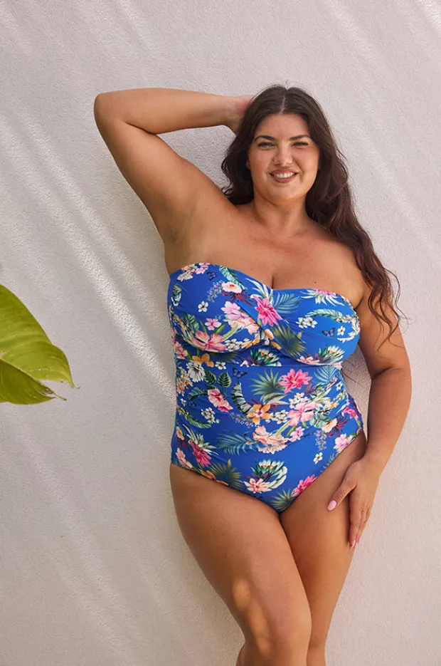 Women Capriosca Florida Twist Bandeau One Piece