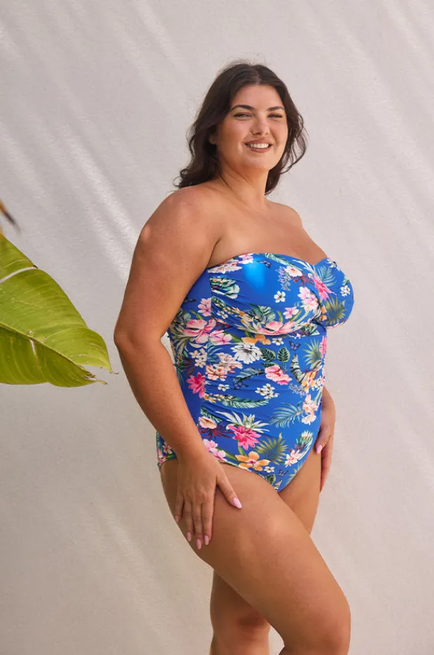 Women Capriosca Florida Twist Bandeau One Piece