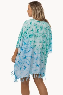 Women Sundrenched Fluro Dye V Neck Cover Up