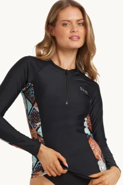 Women Billabong Forever Folk Reef Break Long Sleeve Suntop