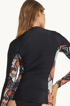 Women Billabong Forever Folk Reef Break Long Sleeve Suntop
