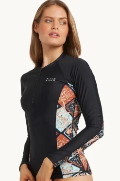 Women Billabong Forever Folk Reef Break Long Sleeve Suntop