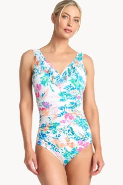 Women Jantzen Fresia DD/E Cup Mesh Frill One Piece