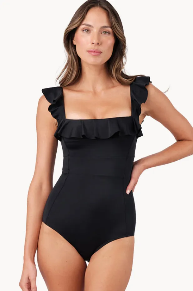 Women Une Piece Frill Classic Square Neck One Piece