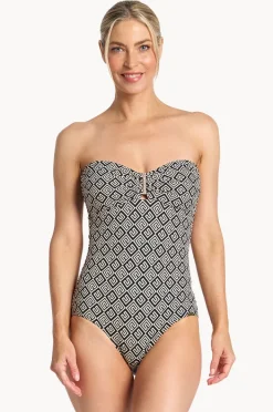 Women Jantzen Geneva Bar Bandeau One Piece
