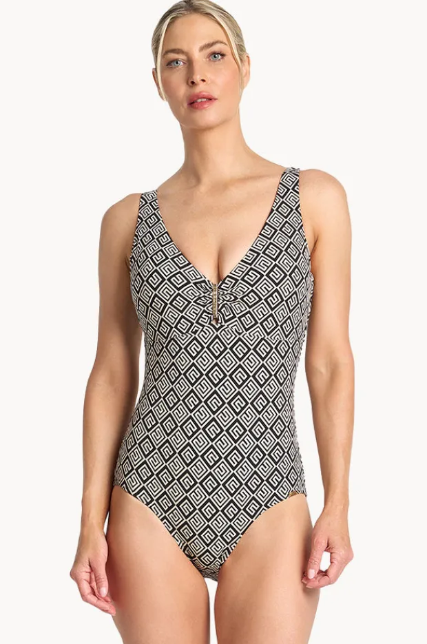 Women Jantzen Geneva DD/E Cup Bar Front One Piece