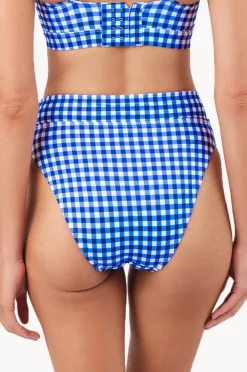 Women Une Piece Gingham High Cut High Waist Bottom