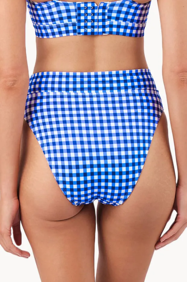 Women Une Piece Gingham High Cut High Waist Bottom
