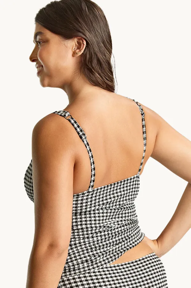 Women Panache Gingham Iris G Cup Balconette Singlet