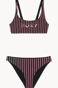 Roxy Girls Active Stripe Bralette Set