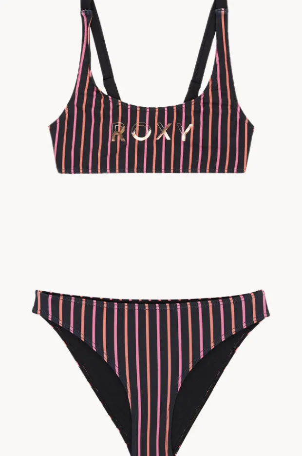 Roxy Girls Active Stripe Bralette Set