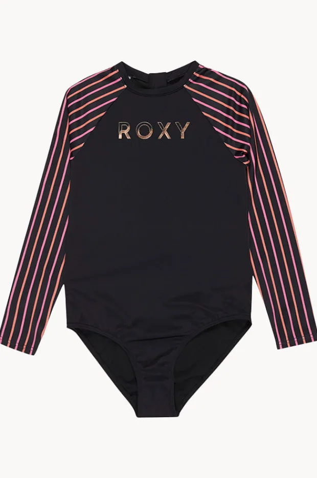 Roxy Girls Active Stripe Long Sleeve Sunsuit