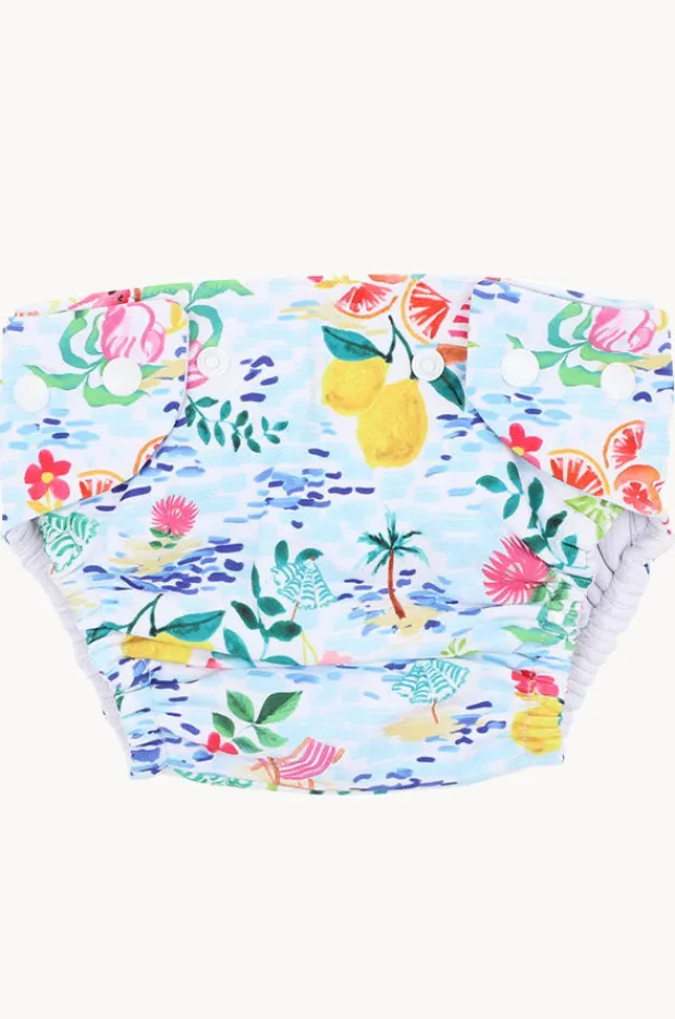 Minihaha Girls Addison Aqua Nappy