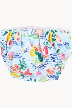 Minihaha Girls Addison Aqua Nappy