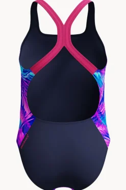 Speedo Girls Allover Print Powerback One Piece