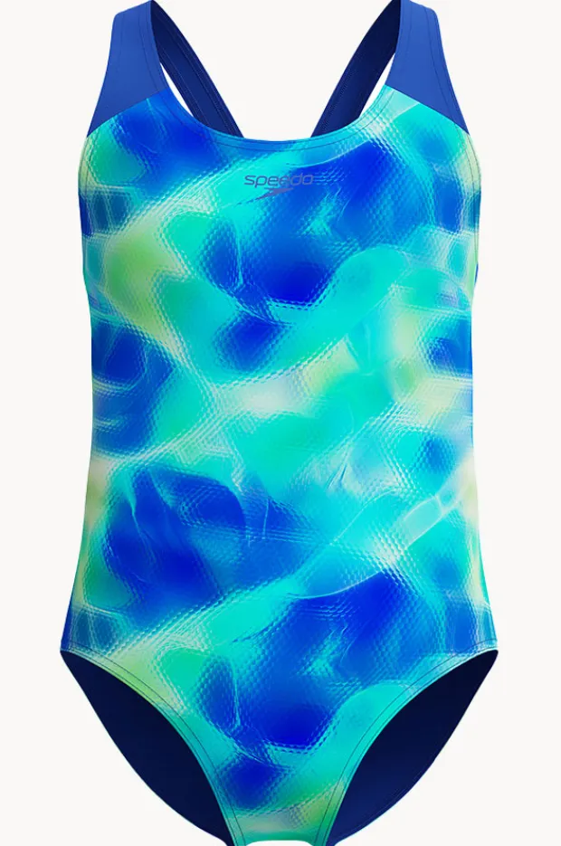 Speedo Girls Allover Print Splashback One Piece