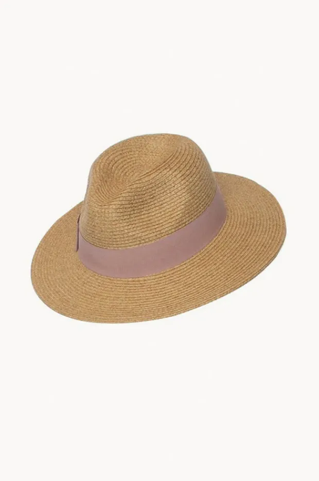 Sundaise Girls Blush Ribbon Panama Hat