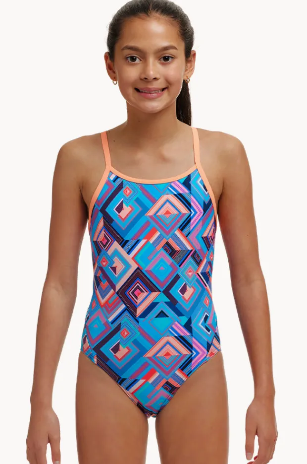 Funkita Girls Boxed Up Diamond Back One Piece