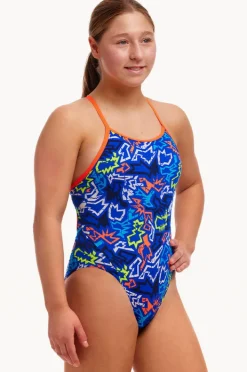 Funkita Girls Broken Hearts Diamond Back One Piece