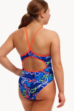 Funkita Girls Broken Hearts Diamond Back One Piece