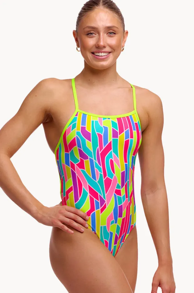 Funkita Girls Candy Cracks Tie Me Tight One Piece