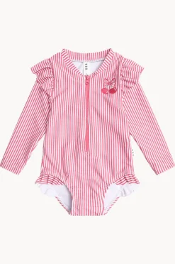 Huxbaby Girls Pie Stripe Frill Sunsuit