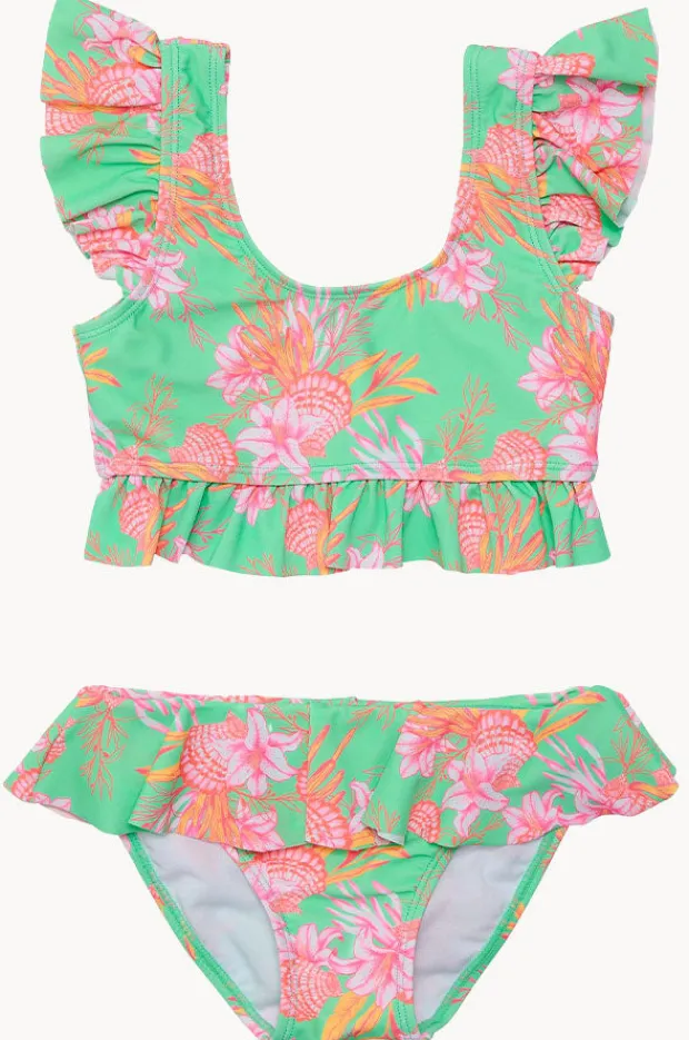 Snapper Rock Girls Coastal Shells Frill Crop Set