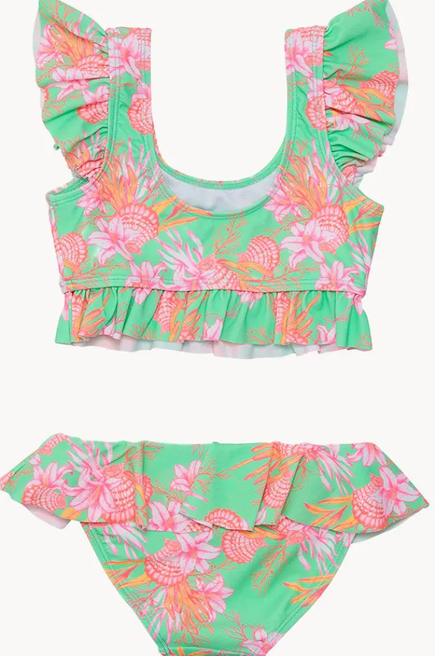 Snapper Rock Girls Coastal Shells Frill Crop Set