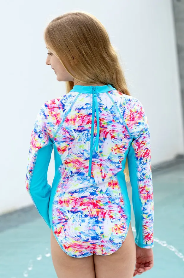 Salty Ink Girls Cosmik Crush Long Sleeve Sunsuit