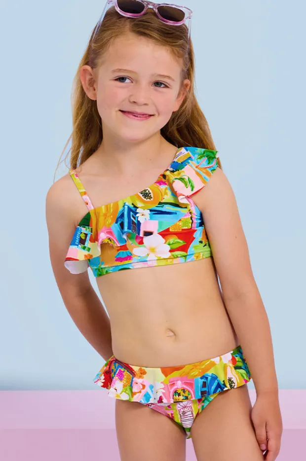 Seafolly Girls Girls Cuba One Shoulder Crop Set