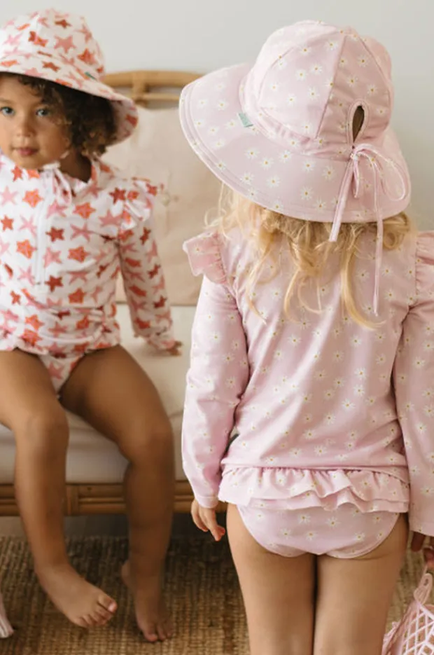 Acorn Girls Daisy Fields Wide Brim Swim Hat