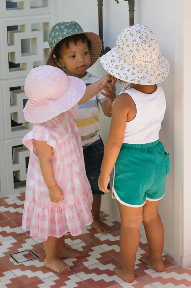 Acorn Girls Daisy Fields Wide Brim Swim Hat