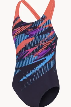 Speedo Girls Digi Boom Placement Splashback One Piece