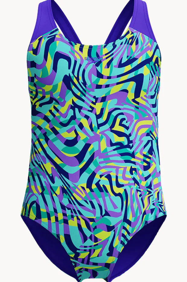 Speedo Girls Digital Allover Splashback One Piece