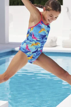 Zoggs Girls Dolphine Sprintback One Piece