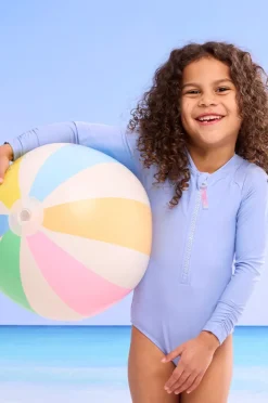 Seafolly Girls Girls Essentials Long Sleeve Sunsuit