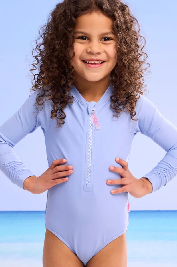 Seafolly Girls Girls Essentials Long Sleeve Sunsuit