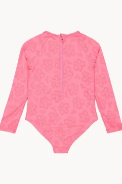 Roxy Girls Flip Flower Long Sleeve Sunsuit