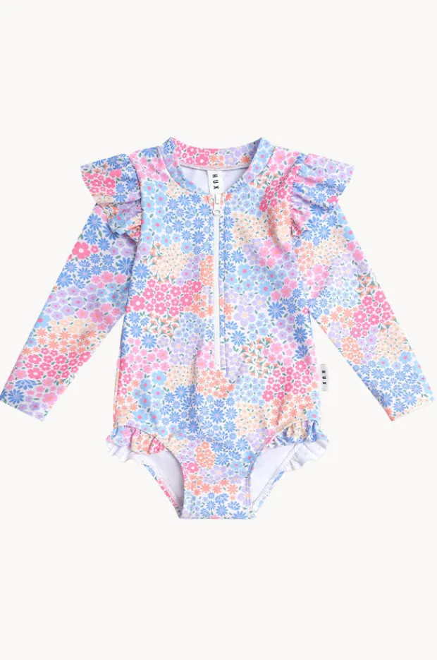 Huxbaby Girls Floral Bloom Frill Sunsuit