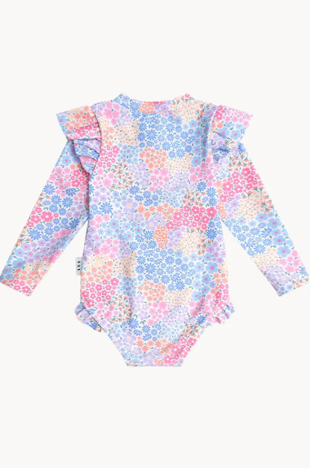 Huxbaby Girls Floral Bloom Frill Sunsuit