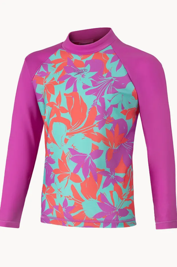 Speedo Girls Floral Splice Suntop