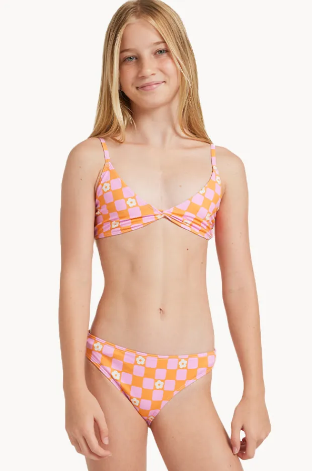 Roxy Girls Flower Check Tri Set