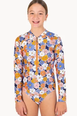 Babes In The Shade Girls Flower Power Sunsuit