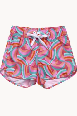Snapper Rock Girls Geo Melon Boardshort