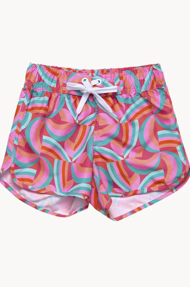 Snapper Rock Girls Geo Melon Boardshort