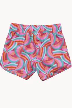 Snapper Rock Girls Geo Melon Boardshort