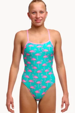 Funkita Girls Go Flamingo Single Strap One Piece