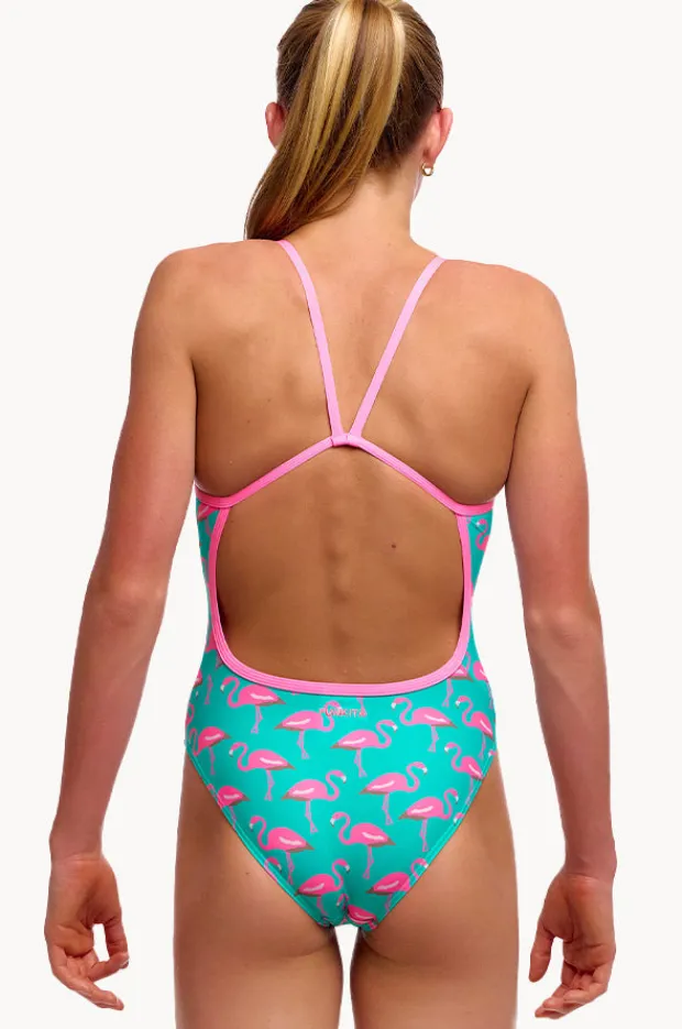Funkita Girls Go Flamingo Single Strap One Piece