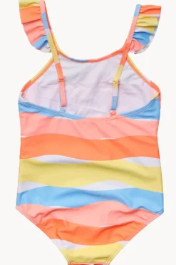 Snapper Rock Girls Good Vibes Frill Strap One Piece