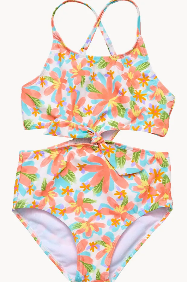 Snapper Rock Girls Hawaiian Luau Cut Out One Piece